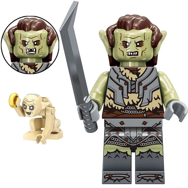 Фигурка Lord of the Rings Властелин Колец, орк и Голлум, конструктор