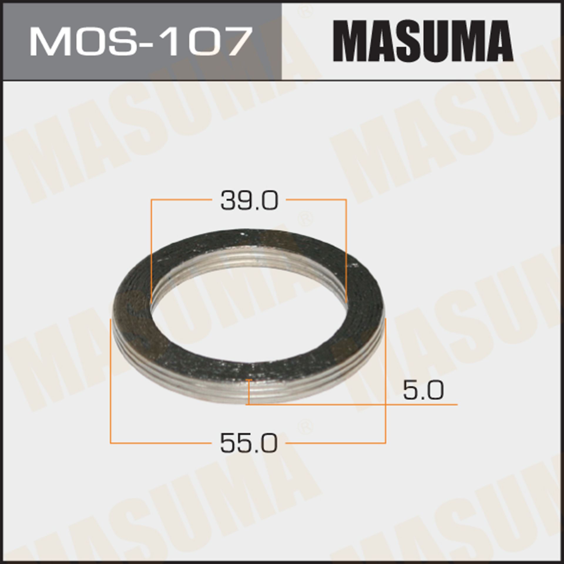 Кольцо глушителя 39 х 55 x 5 , Masuma, MOS-107