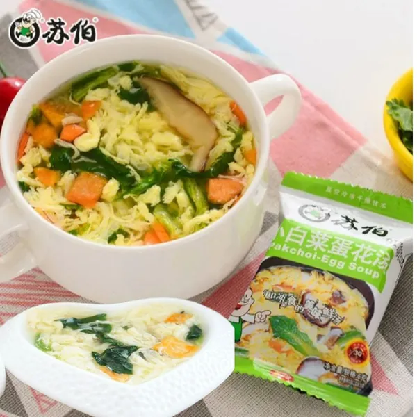 Быстрорастворимые супы из органических овощей деревенский вкус Китая порция 6 г
