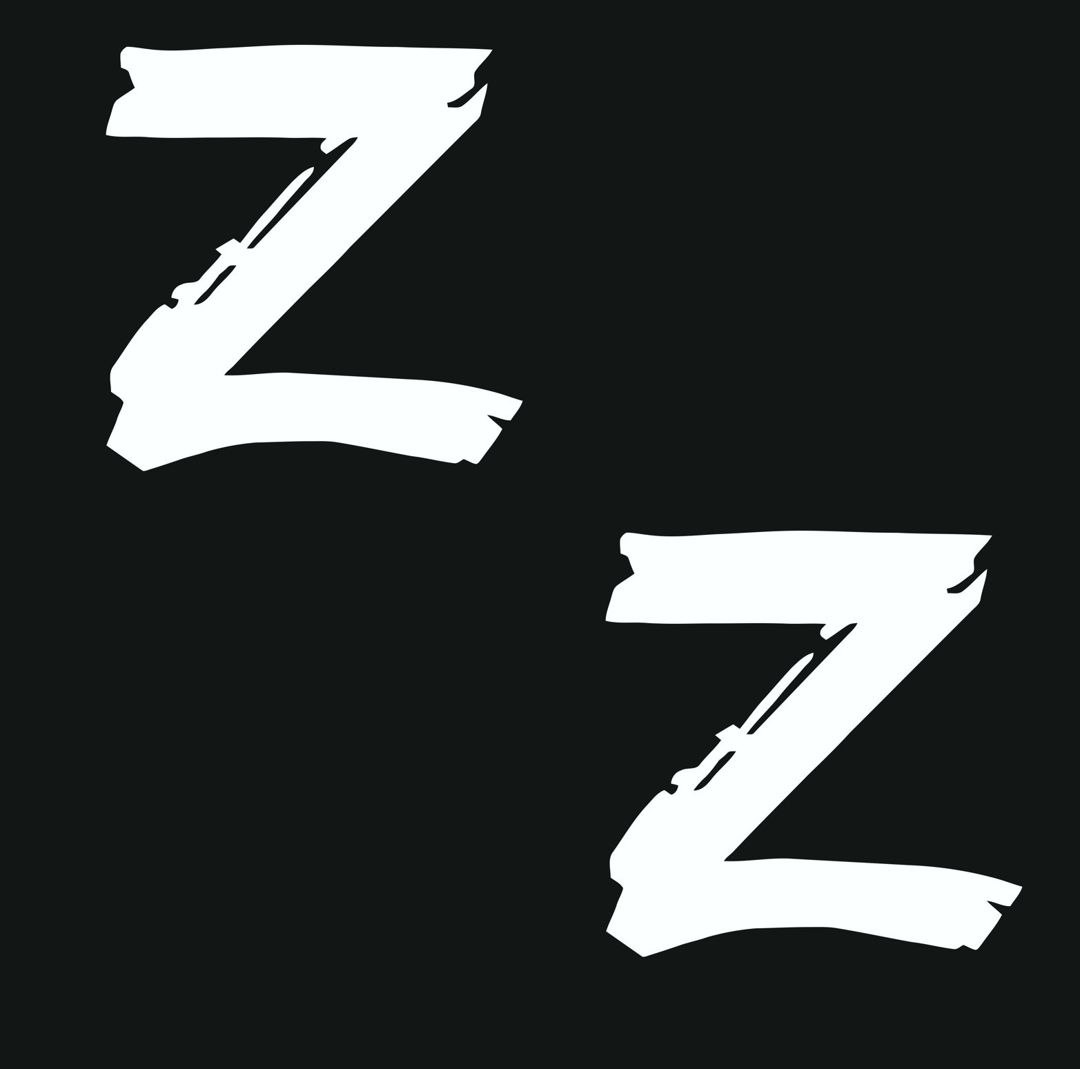 Наклейка виниловая "Z (зет за наших)", (вырезанная) размер 14*14 см, белая (комп-т 2 шт)