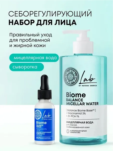 Natura Siberica Lab Biome Себорегулирующий набор для кожи с