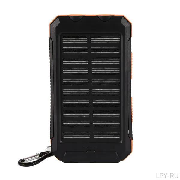 DIY Набор для Сборки Солнечного Мобильного Батарейного Бэнка 10000mAh с Быстрой Зарядкой, Компасом и Черно-Оранжевым Цветом для Внешних Использований, Подходит для 2шт Полимерных Аккумуляторов 606090