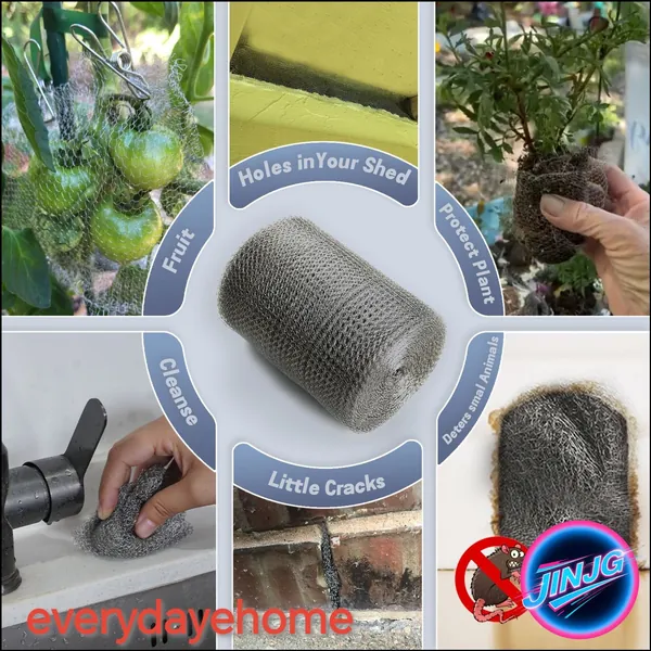 everydayehome 20-футовая сетка из нержавеющей стали для отпугивания слизней и мышей, подходящая для наружного и внутреннего использования летучих мышей, птиц и улиток (12,7 см * 6 метров)