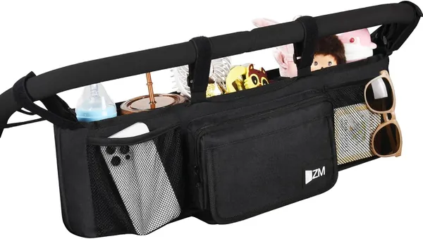 ZZM для Bob Duallie и Jogger City Mini GT2, аксессуары для малышей с двумя карманами-холодильниками, органайзер для двойной прогулочной коляски с родительской консолью (пустая сумка)