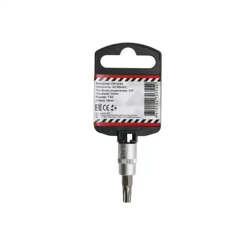 R0004430 головка 1/4 со вставкой torx t30 l 38, arnezi r0004430