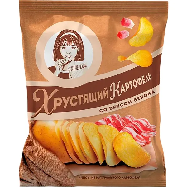 Хрустящий картофель Чипсы бекон, 40 г, 1 штука