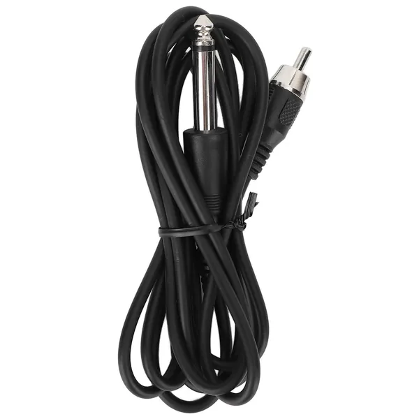 5.9 футов шнур для тату, RCA, силиконовый, черный