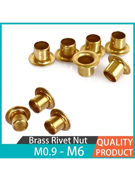 Заклепки медные полые M0.9-M6, OD 1.5mm