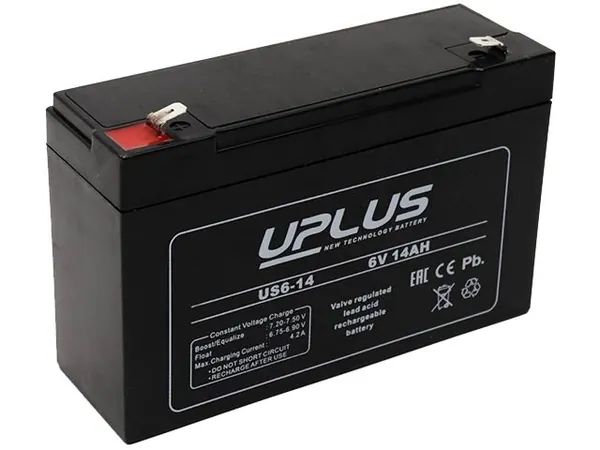 Аккумулятор для ИБП UPLUS AGM Leoch US6-14 6V 14Ah (150х50х100)