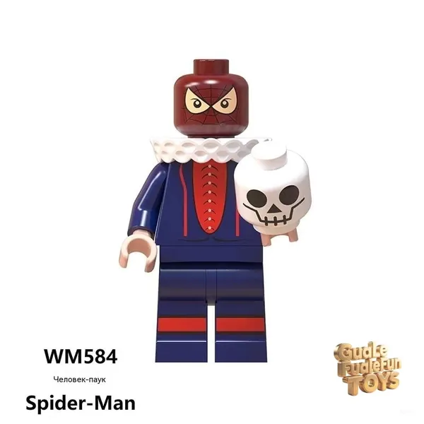 Совместимые с LEGO минифигурки Мстители: Железный человек и Человек-паук , редкая серия Marvel, развивающий конструктор для детей