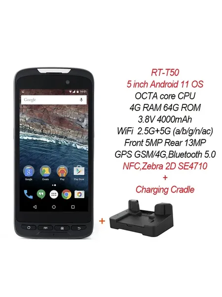 5-дюймовый сканер штрихкодов Android 2D Cradle, Вели