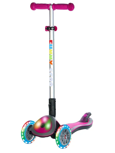 Funny Scoo Самокат Glow FL, оранжевый, желтый