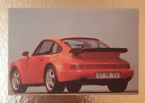 Календарь коллекционный карманный советский СССР 1993 г. PORSCHE, 911 Turbo.