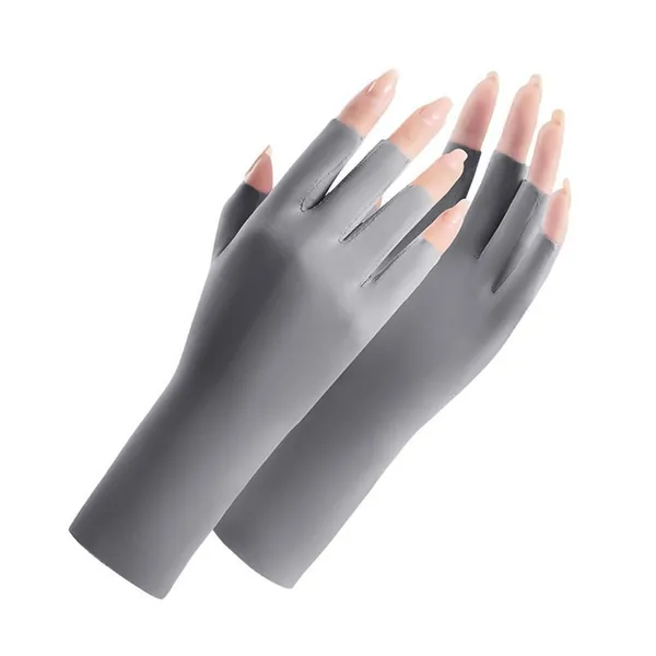 Новые женские эластичные перчатки Ice Silk с защитой от ультрафиолета и защитой от солнца