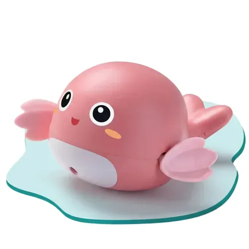 Заводная игрушка для ванной Дельфин, детская плавающая игрушка для купания и игр в воде малышей, Розовый