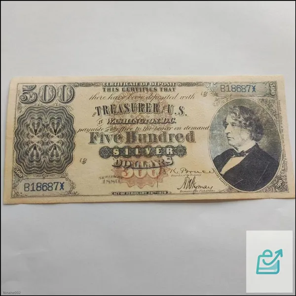 Банкнота США 1880 года 500 долларов, редкая старая коллекционная американская купюра, подарок нумизмату
