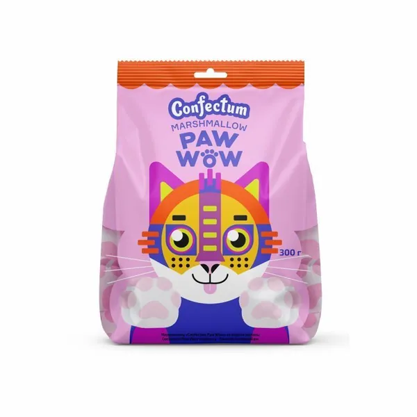 Маршмеллоу "Confectum Paw Wow" со вкусом малины, 300 гр.