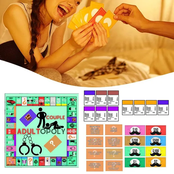 Настольная игра для пар Adult Couple Game Night с игровым полем, карточками и фишками