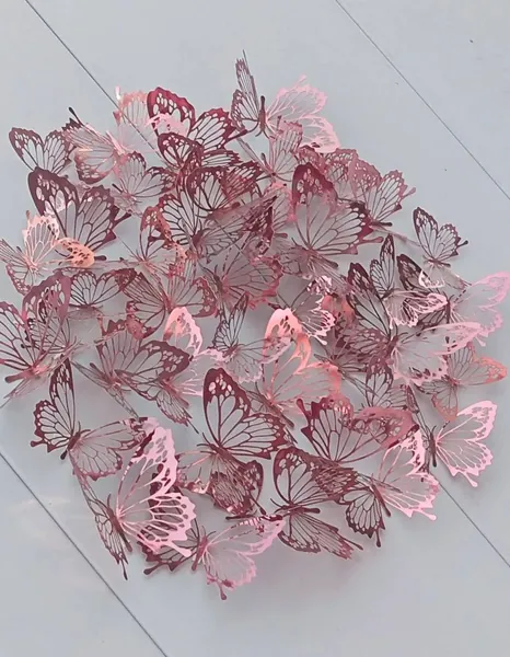 Наклейки бабочки 3D для декора и украшения дома
