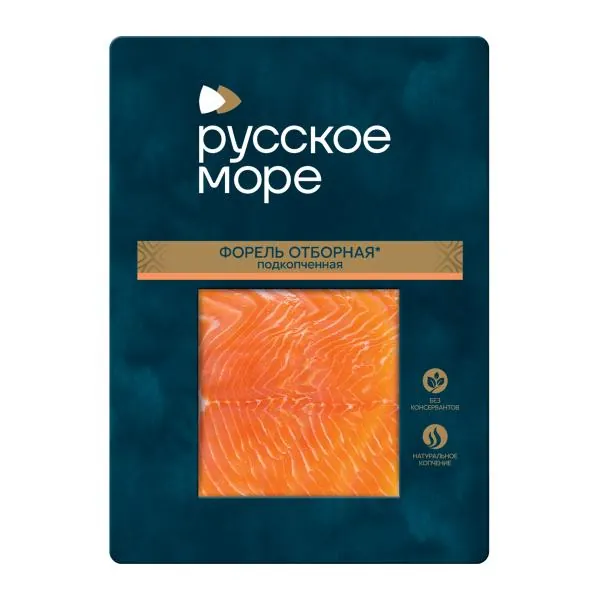 Форель Русское море подкопченная филе-ломтики 120г
