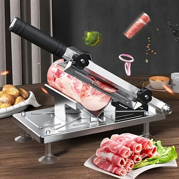 Слайсер для замороженного мяса, Мясорезки, Ручная мясорубка из нержавеющей стали, Идеально подходит нарезки говядины, баранины и многого другого, свежего и , Кухонные принадлежности