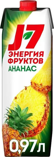 Нектар J7 Ананас с мякотью, 0.97л