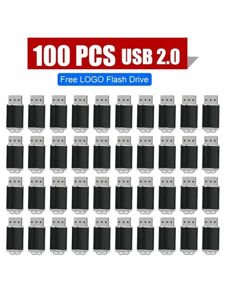 USB-флешки 8 4 2 1 16 ГБ Черный, 16GB, Black x 100