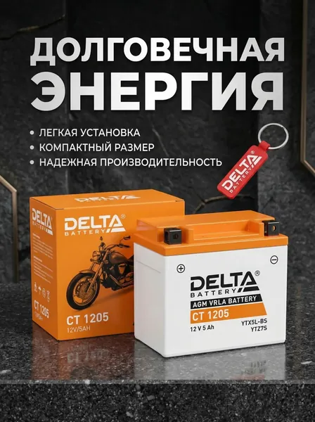 Аккумуляторная батарея Delta СТ1205