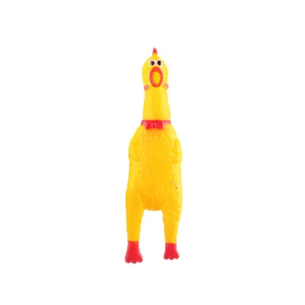 Игрушка для собак пищалка курица кричащая интерактивная для дрессировки