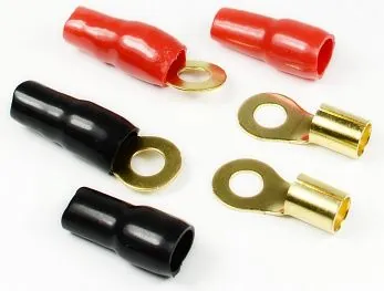 Клемма ARIA 4GA Ring terminals (2 черные + 2 красные)