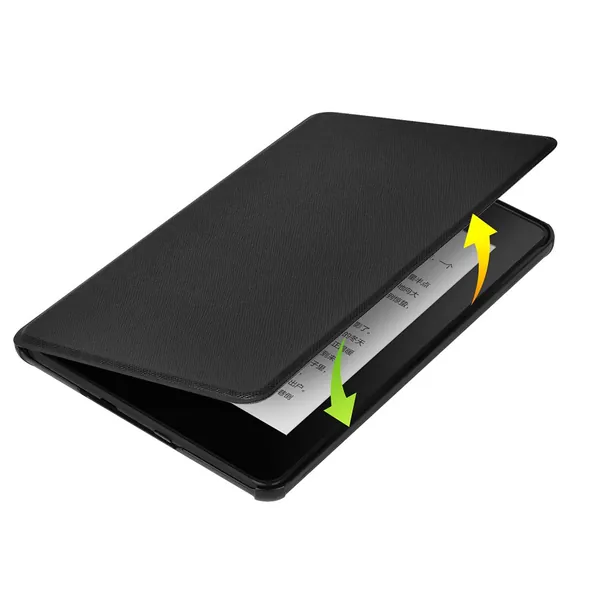 Чехол для Kindle Paperwhite 12-го поколения и Colorsoft Signature Edition 2024, 7 дюймов, черный, из ПУ кожи