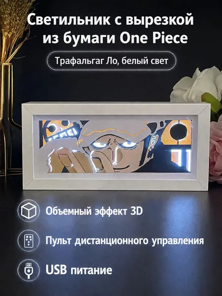 Набор бумажной резки One Piece: Эйс, Ямто, Тони-Тони Чоппер 02, Лоу, Луффи в......