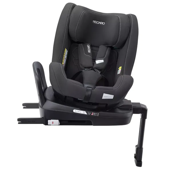 Автокресло детское Recaro SALIA 125 KID Fibre Black черный, поворотное кресло 360 градусов, растущее кресло с 3 месяцев до 7 лет (0-25 кг), группа 0+/1/2 (i-size) с креплением isofix