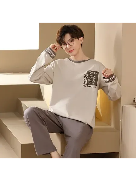 хлопковые пижамы мужские комплекты L XL XXL XXXL