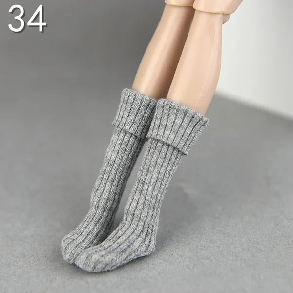 1 Пара серых носков для чулок Blythe, BJD, кукол Барби