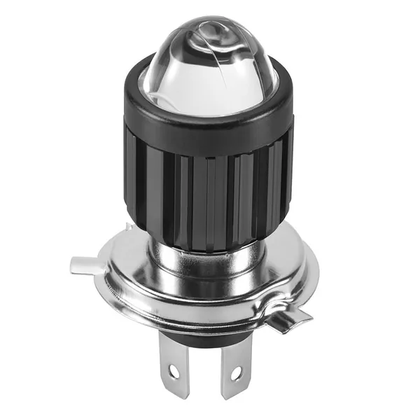 H4 мини LED проекторная фара для мотоцикла, двухцветная: белая и жёлтая / для ATV, скутеров и электровелосипедов, модель "H4".