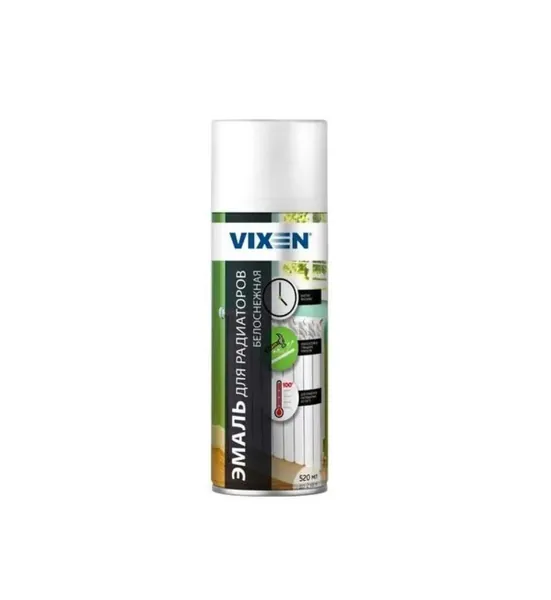 VIXEN Эмаль для радиаторов белоснежная, аэрозоль VX-55000