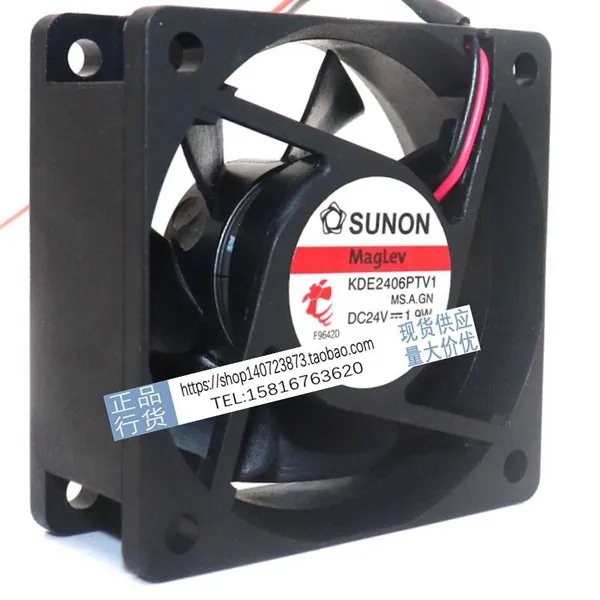 Бесшумный вентилятор охлаждения Sunon KDE2406PTV 60x60x25mm 24V промышленный подшипниковый 1.9W