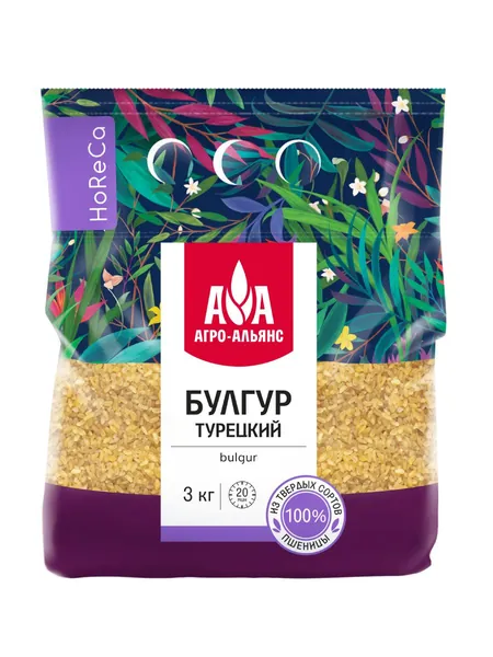 Булгур из твердых сортов пшеницы Агро-Альянс HoReCa 3кг