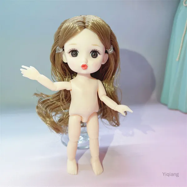 BJD кукла 8 частей тело 17 см высота 13 шарниров подвижные 3D глаза
