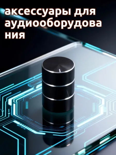 Черные сменные алюминиево-abs ручки регулятора громкости для усилителя в наборе 4 шт