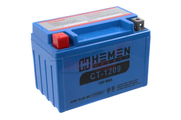 Аккумулятор 12В 9Ач HEMEN ENERGY CT1209 (UTX9-BS(MF)) (кислотный, герметичный) (прямая полярн) (150*