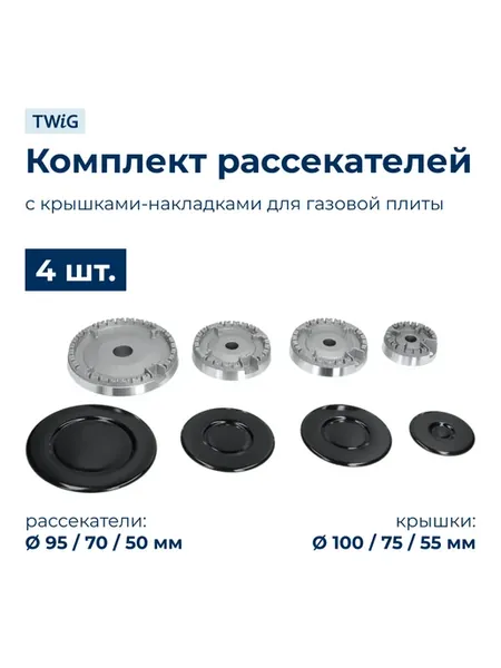 Комплект рассекателей с крышкой (4 шт.)