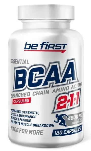 Аминокислоты БЦАА капсулы Be First BCAA 120 капсул