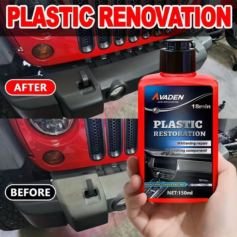 Восстановитель пластика QIFENGHE Plastic Restoration устранение побеления и омоложение пластиковых деталей, питательный состав, длительный эффект, для интерьера и экстерьера автомобиля, 150 мл