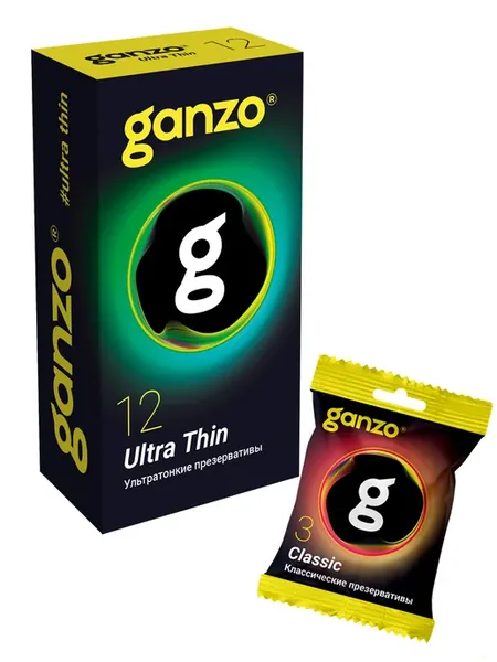Ультра тонкие презервативы Ганзо Ultra Thin 12 шт + классик…
