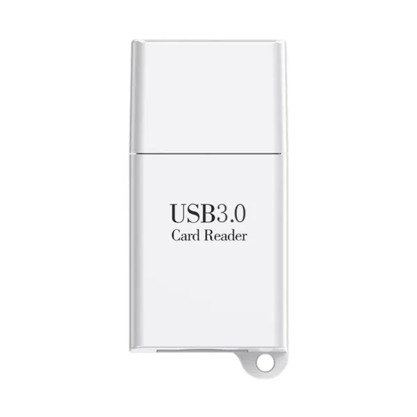 (1 шт.) Кардридер USB 3.0 TF/SD, белый