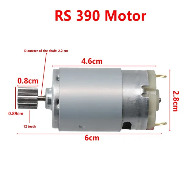 Двигатели для Электромобиля 550 RS390 RS380 12V 6V DL555 24V 10/12 Зубьев 1 см