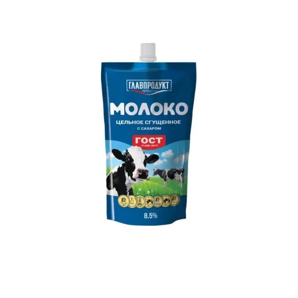 Главпродукт Молоко цельное сгущенное с сахаром, 600 г