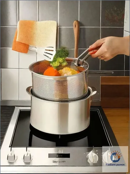Фритюрница, Нержавеющая сталь, 3 л, 1 шт
